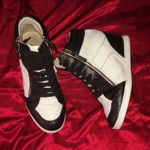 Cream & Black Wedges